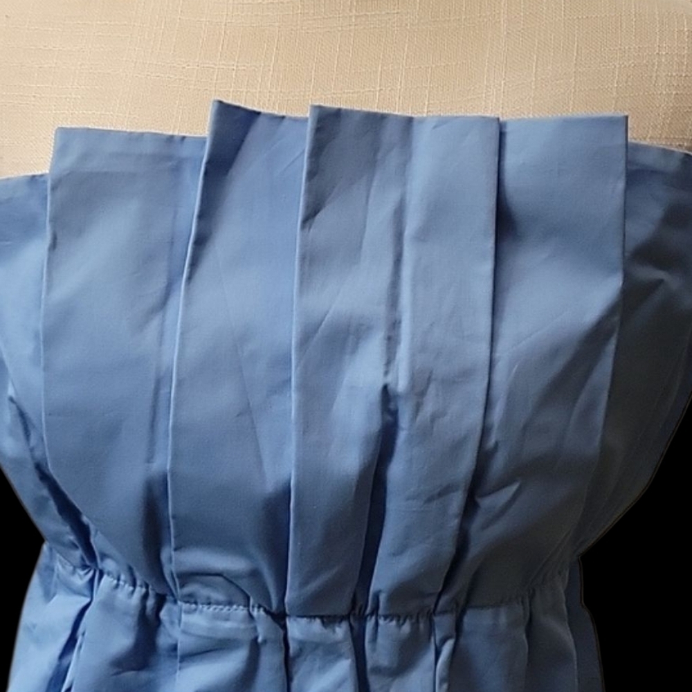 NWT DO+BE Elegant Blue Strapless Top - Picture 2 of 5